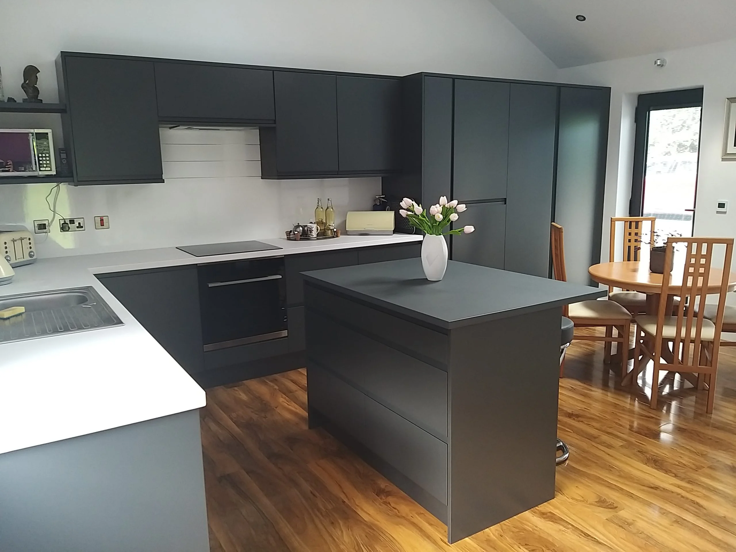 stunning kitchen inside converted garage