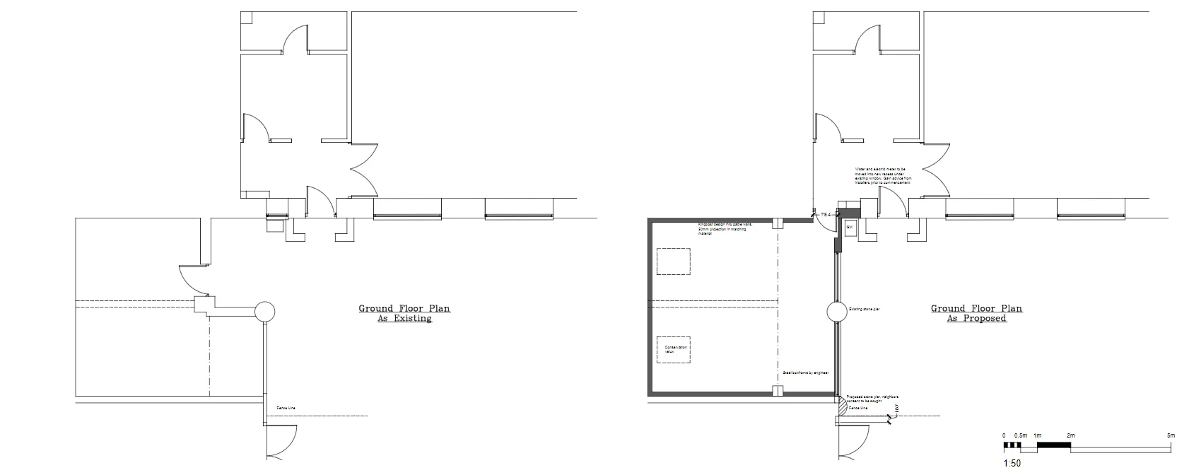 Floor plan f barn conversion done by CK architectural